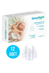 Baby Right Şeffaf Nazal Burun Aspiratörü Yedek Ucu 12'li Set