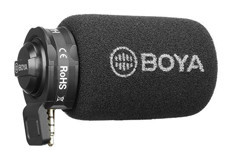 Boya By-A7H Condenser 3.5 mm Kablosuz Yayıncı Siyah El Mikrofon