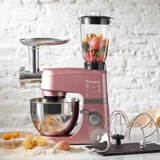 Cookplus Promix Ef802 Paslanmaz Çelik 1000 W 4.3 lt Standlı Hamur Yoğurma ve Mutfak Şefi Pembe