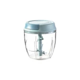 Bluebrush 900 ml Plastik Hazneli 5 Bıçaklı İpli Doğrayıcı Mavi