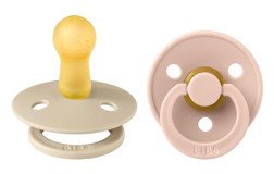 Bibs Colour 6-18 Ay Delikli Ortodontik Damaklı Kauçuk 2'li Emzik Vanilla-Blush