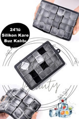 Kitchen Beauty Silikon Siyah Kare Buz Kalıbı