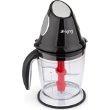 King K 760 500 W 1000 ml Plastik Hazneli Öğütücülü 4 Bıçaklı Elektrikli Rondo Siyah