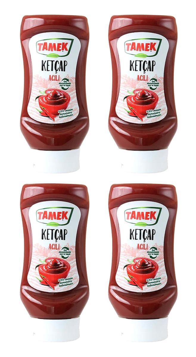 Tamek Acılı Ketçap 4x355 gr