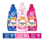 Yumoş Konsantre Orkide - Lilyum - Şakayık 60 Yıkama Yumuşatıcı 3x1440 ml