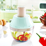 Master Press Chop 300 ml Plastik Hazneli Üç Bıçaklı Mini Üstten Basmalı Doğrayıcı Çok Renkli