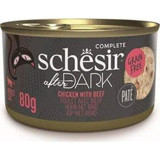 Schesir After Dark Tavuk-Sığır Eti Parça Etli Yetişkin Yaş Kedi Maması 80 gr
