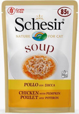 Schesir Çorba Balkabak-Tavuk Parça Etli Yetişkin Yaş Kedi Maması 85 gr