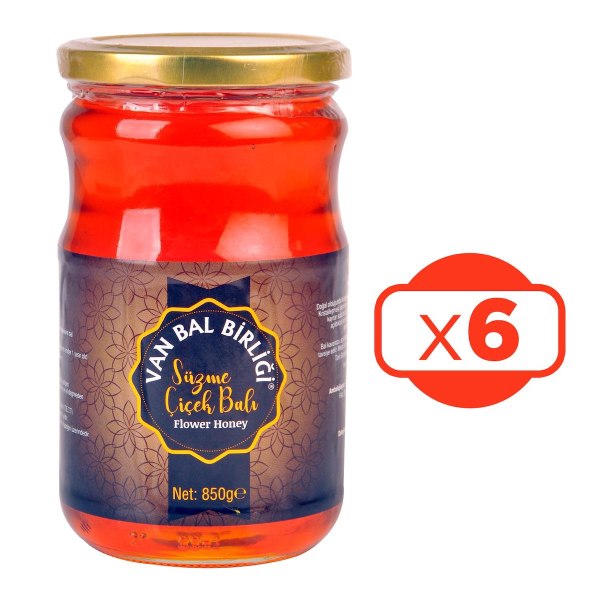 Van Bal Birliği Van Süzme Çiçek Balı 6x850 gr