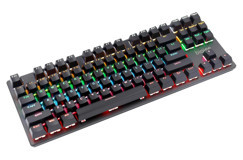 Btpouy Biojee İngilizce Q RGB 87 Tuşlu Black Switch Kablolu Siyah Mekanik Gaming Klavye