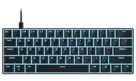Daconovo Outemu İngilizce Q RGB 61 Tuşlu Black Switch Kablolu Siyah Mekanik Gaming Klavye