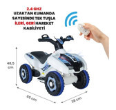UJ Toys Ranger 6 V Üstü Açık Tek Kişilik Akülü ATV Beyaz