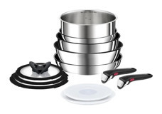 Tefal Ingenio Preference 12 Parça Cam Kapaklı Bakalit Saplı Titanyum Tencere ve Tava Seti