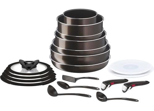 Tefal Ingenio 2X XL Force Cam Kapaklı Bakalit Saplı Titanyum Tencere ve Tava Seti