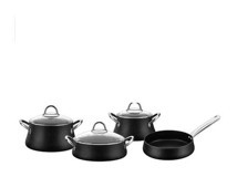 Rubenis Chef 7 Parça Cam Kapaklı Çelik Saplı Tencere Seti