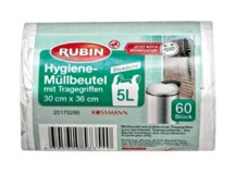 Rubin Şeffaf Büzgülü Küçük Boy 30x40 cm Çöp Poşeti 60 adet Şeffaf