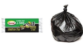 Ögem J-500 Jumbo Boy 80x110 cm Çöp Poşeti 10 Adet Siyah