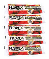 Florex Çilek Kokulu Şeffaf Büzgülü Büyük Boy 65x70 cm Çöp Poşeti 5x10 Adet Beyaz