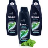 Blendax Onarıcı Düz Saçlar İçin Mentollü Kremsiz Şampuan Erkek Şampuanı 3x500 ml