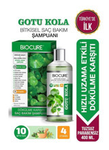 Biocure Gotu Kola Saç Dökülmesine Karşı Düz Saçlar İçin Keratin Kremsiz Şampuan Unisex Şampuanı 400 ml