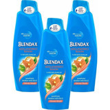Blendax Onarıcı Düz Saçlar İçin Badem Yağı Kremsiz Şampuan Unisex Şampuanı 3x500 ml