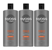 Syoss Power Güçlendirici Düz Saçlar İçin Kremsiz Şampuan Unisex Şampuanı 3x500 ml