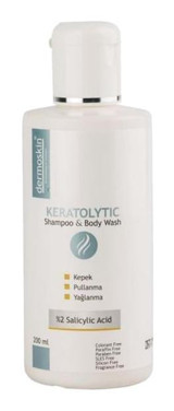 Dermoskin Keratolytıc Onarıcı İnce Telli Düz Saçlar İçin Keratin Kremsiz Şampuan Unisex Şampuanı 200 ml