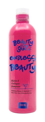 Beauty Girl Biotin & Kolajen Onarıcı Düz Saçlar İçin Keratin Kremsiz Şampuan Unisex Şampuanı 350 ml