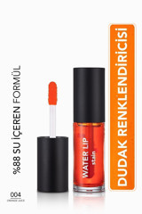 Flormar Water Lip Stain - 004 Orange Juice Turuncu Kalıcı Pastel Hayır Fırçalı - Lipstick Ruj