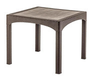 Omnipazar SY-2574 Kare Rattan Bahçe Masası Kahverengi