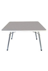 Egemodüler 60x45 cm Dikdörtgen Ahşap Katlanır Kamp Masası Beyaz