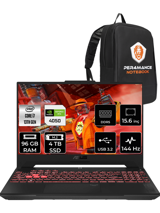 Asus TUF Gaming F15 LP260 Harici GeForce RTX 4050 Intel Core i7 13620H 96 GB DDR4 4 TB SSD 15.6 inç FHD Freedos Gaming Laptop PER4 ÇANTA