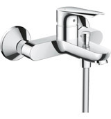 Hansgrohe 71415000 Pirinç Çiftli Aç Kapa Yarı Ankastre Kare Banyo Bataryası Krom