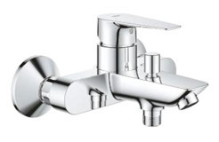 Grohe Bauedge Krom Kaplama Çiftli Aç Kapa Yarı Ankastre Kare Banyo Bataryası Krom