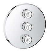 Grohe Grohtherm Krom Kaplama Tekli Basmalı Ankastre Kare Banyo Bataryası Krom