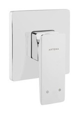Artema A42396 Pirinç Çiftli Aç Kapa Ankastre Kare Banyo Bataryası Krom