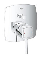 Grohe Grandera Krom Kaplama Tekli Aç Kapa Yarı Ankastre Kare Banyo Bataryası Krom