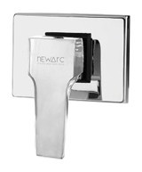 Newarc Aqua Pirinç Çiftli Aç Kapa Ankastre Kare Banyo Bataryası Krom