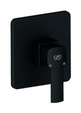 Gpd MAD160-S Pirinç Tekli Aç Kapa Yarı Ankastre Kare Banyo Bataryası Siyah