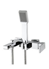 Gpd MBB105 Pirinç Çiftli Aç Kapa Ankastre Kare Banyo Bataryası Krom