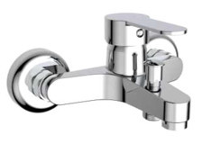 Nsk N2033502 Pirinç Çiftli Aç Kapa Yarı Ankastre Kare Banyo Bataryası Krom