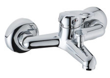Nsk N3033902 Pirinç Çiftli Çevirmeli Yarı Ankastre Kare Banyo Bataryası Krom