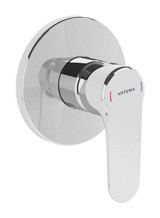 Artema A42728 Pirinç Çiftli Aç Kapa Ankastre Kare Banyo Bataryası Krom