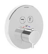 Artema A42718 Pirinç Çiftli Aç Kapa Ankastre Kare Banyo Bataryası Krom