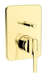 Artema A4228623 Pirinç Çiftli Aç Kapa Ankastre Kare Banyo Bataryası Altın