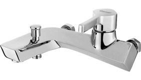 Aquamix Havana Pirinç Çiftli Aç Kapa Ankastre Kare Banyo Bataryası Krom
