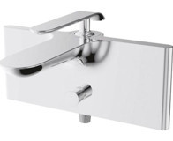Creavit BL2502 Pirinç Çiftli Aç Kapa Ankastre Kare Banyo Bataryası Krom