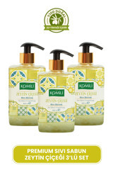 Komili Zeytin Çiçeği Nemlendiricili Organik 3'lü 400 ml Sıvı Sabun