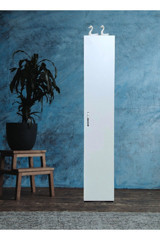 Legna 2 Kapaklı 5 Raflı Çok Amaçlı Dolap Beyaz 160x30 cm
