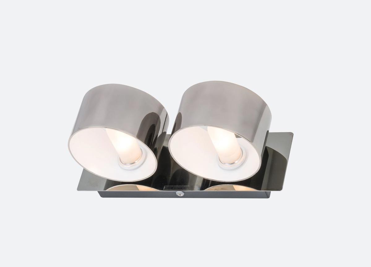 Platin Modern 2'li Metal LED Aplik Gri